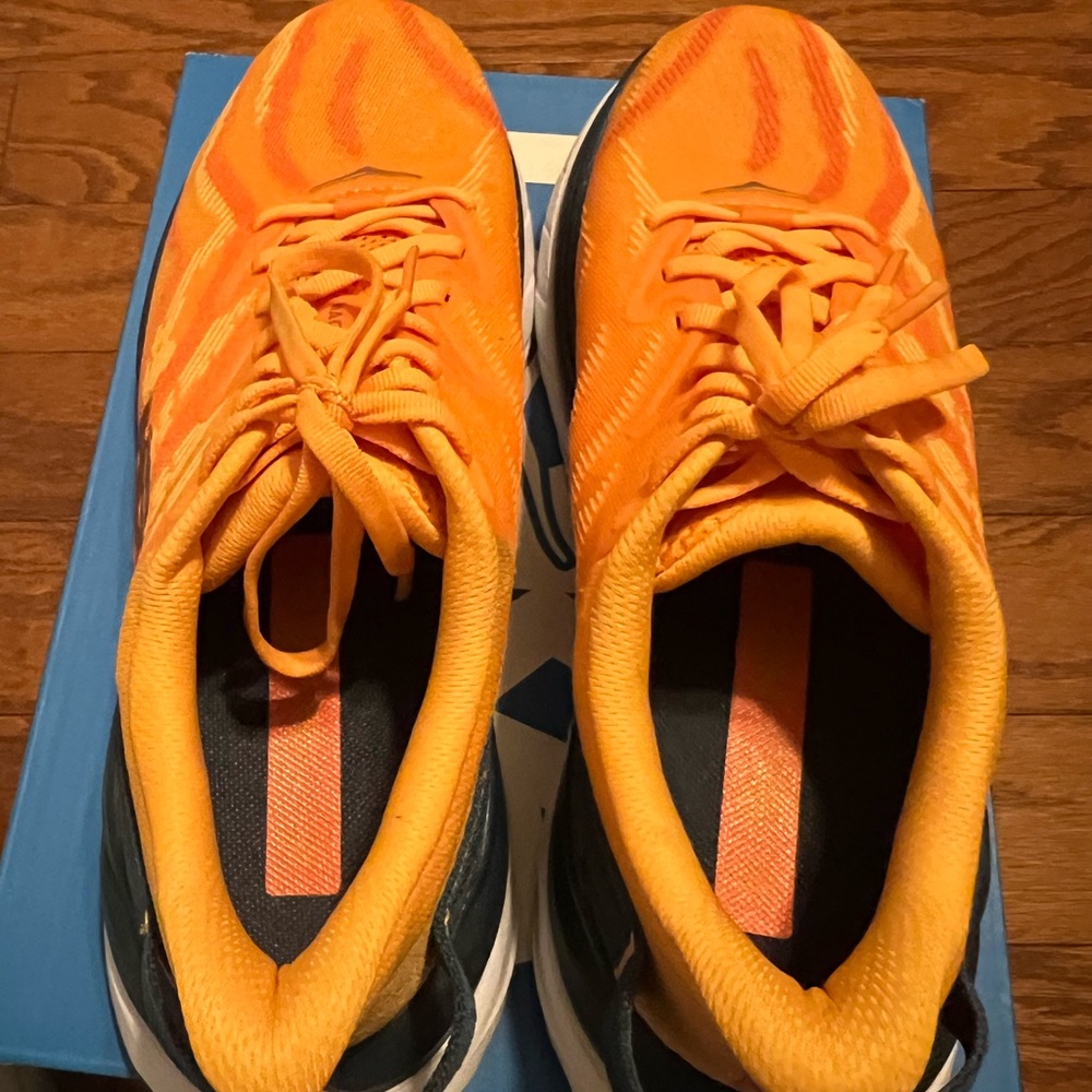 Hoka M Mach Supersonic Color: Radiant Yellow/Camellia size 7.5